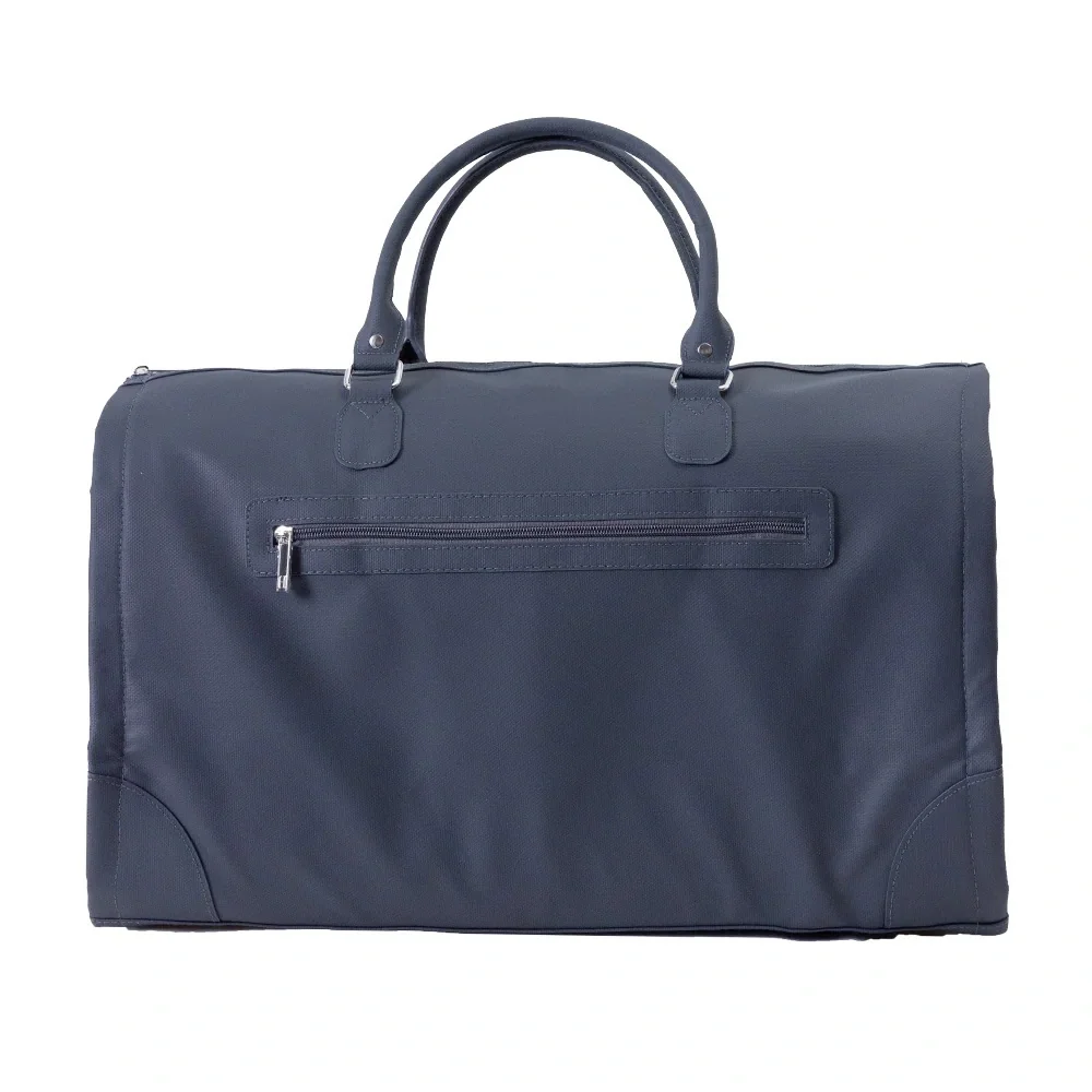 Navy Travel Duffel Bag with Shoulder Strap - collapsible (garment bag inside)